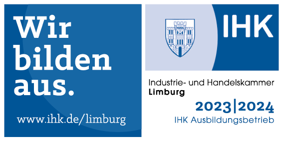 Wir bilden aus. IHK - Industrie- und Handelskammer Limburg | 2023/2024 | IHK Ausbildungsbetrieb - www.ihk.de/limburg